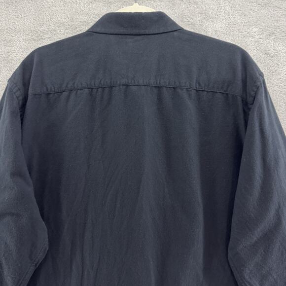 UNTUCKit Shirt Men XXL Black Flannel Button Up Long Sleeve Collared Pocket - Picture 7 of 12